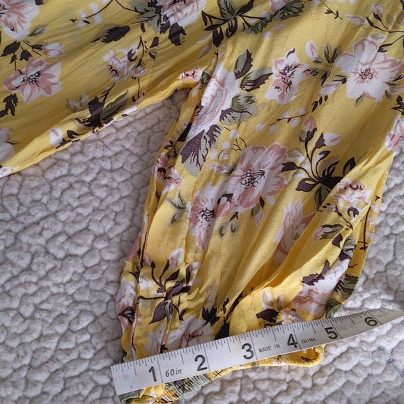 Faithful The Brand US8 Size L Yellow Floral Dress - Picture 6 of 15